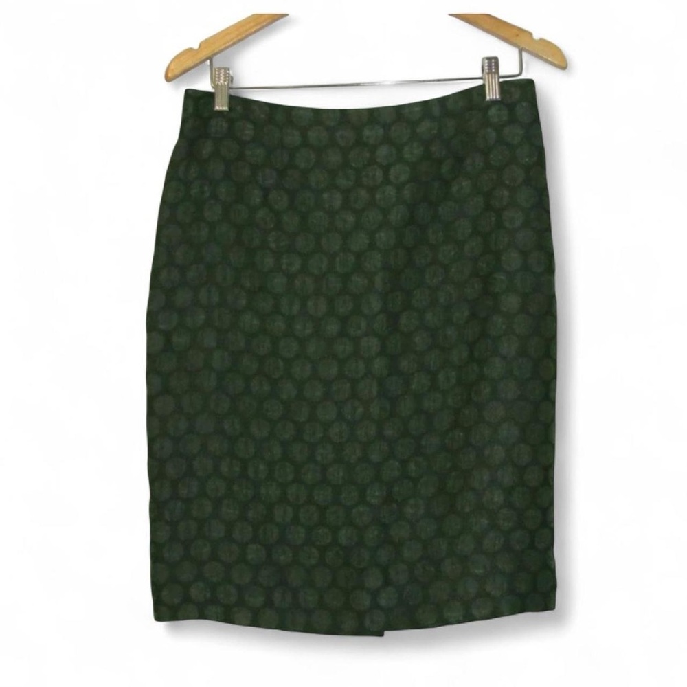 Maeve Anthropologie green polka‎ dot pencil skirt women’s 0 - Picture 3 of 8